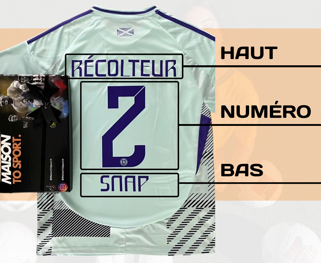 Placement du flocage sur le maillot
